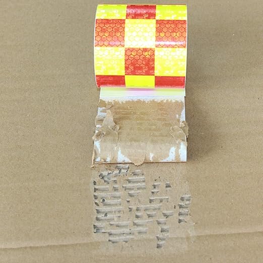 Reflective Tape Outdoor Waterproof 3 inch X 10 feet, High Visibility Hazard Conspicuity Warning Safety Industrial Marking Tape