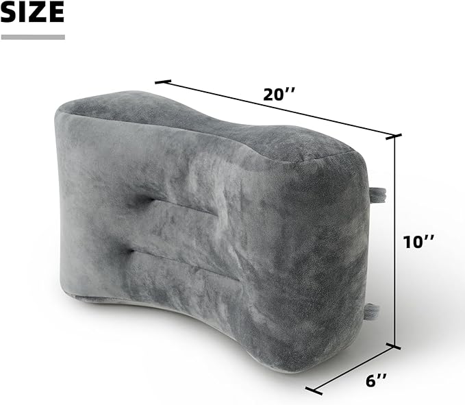 Head Pillow for Sleeping on Recliners with Adjustable Strap Office Chairs Soft Headrest Cushion for Couch,Pain relidf&Cervical Support, Comforttable PP Cotton Neck Rest (Grey, Extra Large)