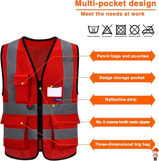 red working vest for men