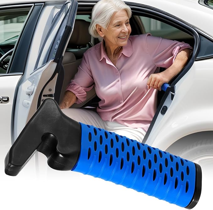Car Door Handle for Elderly, Car Handle Assist Support Handle, Portable Mobility Aids for Getting Out of Car, Auto Grab Cane for Seniors and Handicapped, 2 Pack