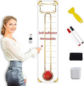 Fundraising Thermometer Chart Goal Tracker Decal - 48"x12" - Dry Erase Goal Setting Wall Poster Thermometer - Removable Giant Sales Goal Vinyal Sticker