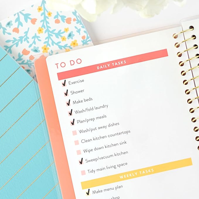 PPP Pocket Calendar 2026 (Pink Dot) | Weekly Checklists | Monthly Calendar Layout | Personal Goals | Notes Pages | Poly Laminated Cover | Twin Ring Coil Binding | Pocket-Sized 4x6.5" | Planner
