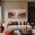 CHUDANHAO Coastal Wall Art Colorful Scenery Artwork Orange Sunset Wall Decorations for Living Room 24"x48" Nature Photo Prints for Bedroom Dining Room