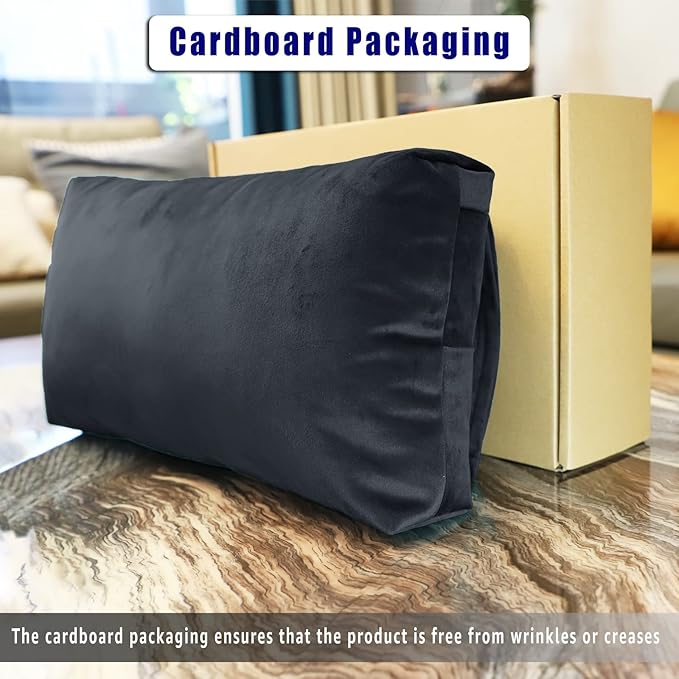 Headrest Pillow with Pearl Cotton Filling - Non-Slip Headrest Cushion for Recliners, Sofas and Loveseats (Black)