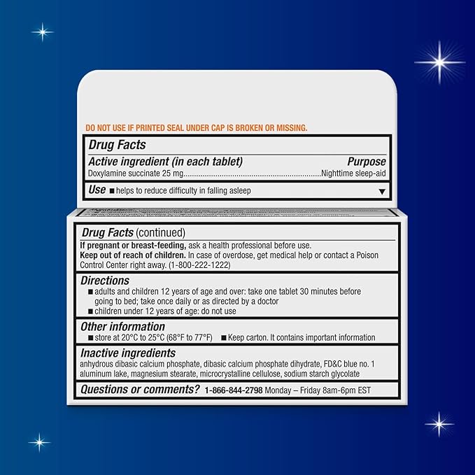 Unisom SleepTabs, Nighttime Sleep-aid, Doxylamine Succinate, 48 Tablets