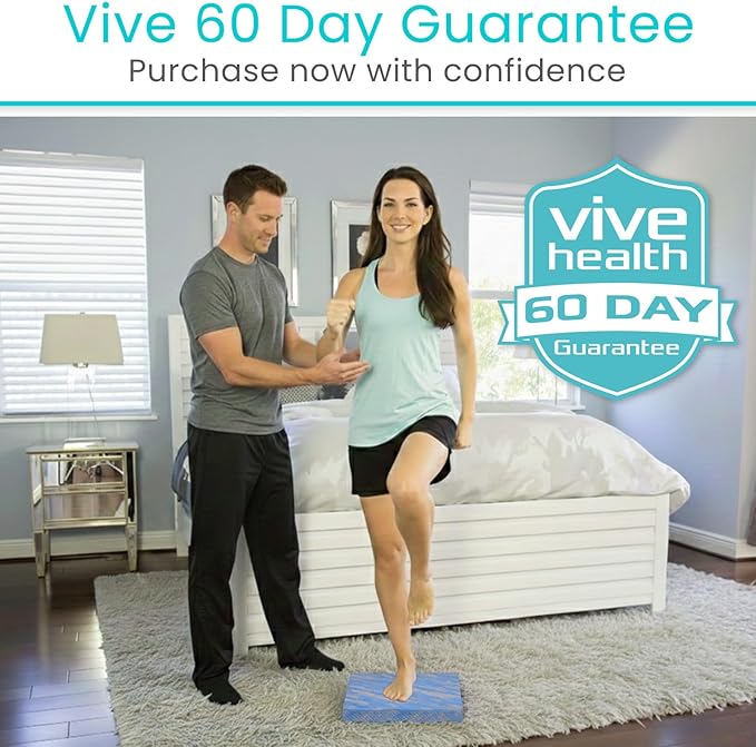 Vive Balance Pad - Foam Large Yoga Mat Trainer for Physical Therapy, Stability Workout, Knee and Ankle Exercise, Strength Training, Rehab - Chair Cushion for Adults, Kids, and Travel