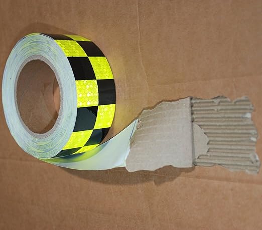 Reflective Tape 2 inch X 166 feet, Outdoor Waterproof Hazard Conspicuity Safety Warning Industrial Marking Tape