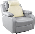 HOMBYS Sherpa Fleece Lumbar Support Pillow with Headrest, Memory Foam Recliner Chair Cushion for Back Pain, Big High Back Support with Chair Headrest for Elderly (Beige)