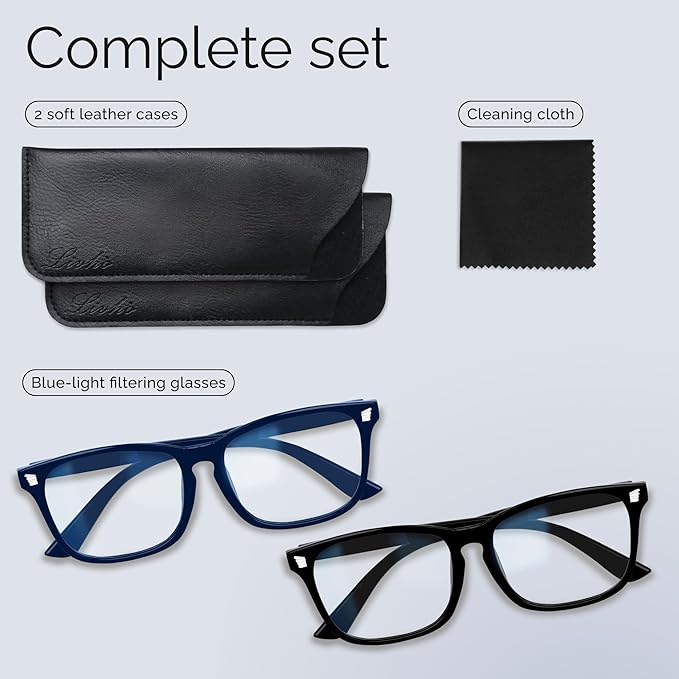 livho High Tech Blue Light Glasses - Advanced Blue Light Blocking Computer Glasses - Screen Fatigue & UV Protection