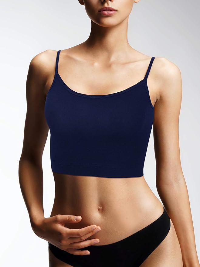 Boao 3 Pcs Crop Camisole Top Spaghetti Strap Tank Sleeveless Crop Tank Top for Women Sports