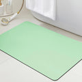 Ultra Thin Bath Mat, Upgrade Backing Non Slip Thin Bath Mats Fit Under Door, Quick Dry Ultra Absorbent Bathroom Rugs, Machine Washable Bath Rugs for Bathroom, Bathtub, Light Green/Solid/36"x24"