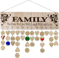 Christmas Mom Grandma Gifts from Daughter Son, Wooden Family Birthday Reminder Calendar Board to Track Date, Personalized Birthday Gift for Mother, Best Present Ideas for Parent Who Have Everything