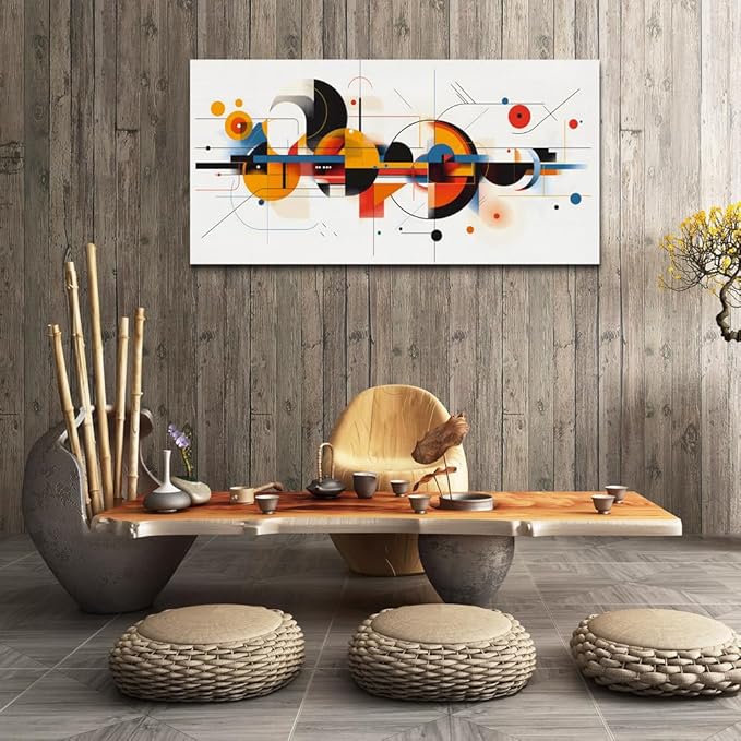 MHARTK66 Wall Art for Living Room, Bright Modern Large Canvas Prints Paintings Artwork for Walls, Colorful Minimalist Abstract Pictures for Hallway Stair Bedroom Home Office Wall Decor 20x40 In