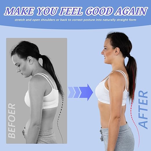 TEE TEA Posture Corrector for Women & Men – Adjustable Back Support Brace for Neck, Shoulder & Spine Muscle Relief – Improve Posture, Comfort & Confidence – Invisible & Comfortable Design (Black, Small)