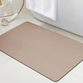 Ultra Thin Bath Mat, Upgrade Backing Non Slip Thin Bath Mats Fit Under Door, Quick Dry Ultra Absorbent Bathroom Rugs, Machine Washable Bath Rugs for Bathroom, Bathtub & Kitchen, Taupe/Solid/36"x24"