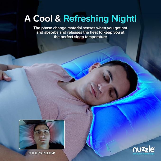 Nuzzle Cooling Adjustable Pillows Queen Size Set of 2 for Side Sleepers, Luxury Bed Pillows Hotel Collection - Best Adjust Height Soft Firm Pillows for Back, Stomach and Side Sleepers