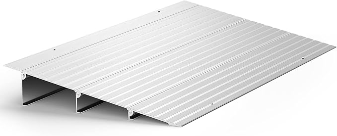 Door Threshold Ramp 3" Rise Door Ramp Aluminum Entry Ramp or Doorways Rated 800 lbs Load Capacity forWheelchair Scooters Power Chairs Walkers