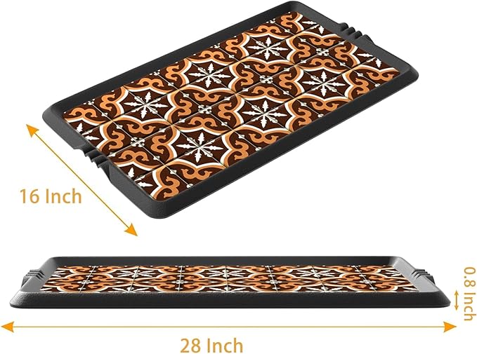 Rubber Boot Tray,Non-Slip Boot Mat with Lip,Waterproof Shoe Tray,Indoor Outdoor Multi Use Catch All Trays,Cleaning Mat for Entryway,Pets Garden,Mudroom,Garage