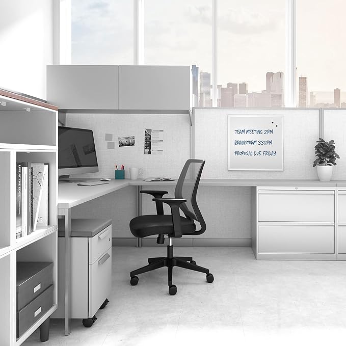 TRU RED Steel Magnetic Whiteboard | Dry Erase Board for Wall, White Board with Satin Frame, 2 ft x 2 ft
