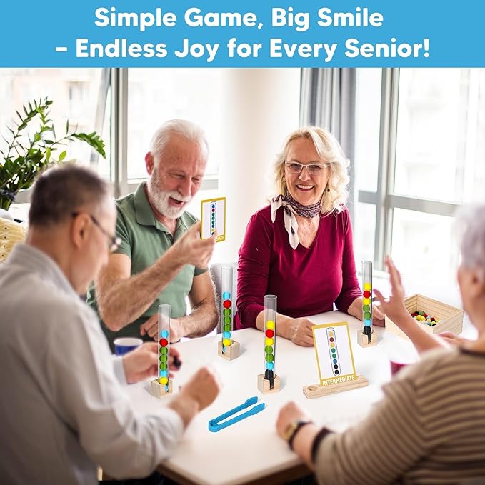 Color Sorting Dementia Activities for Seniors, Easy Brain Games for Dementia Patients, Alzheimers Products for Elderly, Memory Matching Games for Adults W/Life Interview Kit, Seniors Gifts