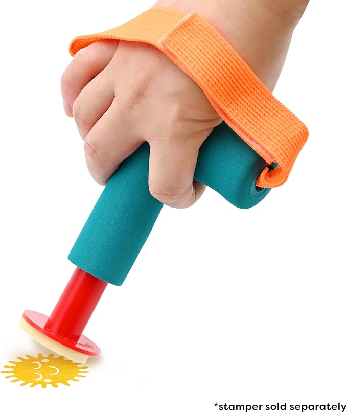 T-Shaped Grip Tool - The Kind Mind Company™ Adaptive Art, Accessibility Aid for Kids & Adults, Mobility Aid for Painting, Drawing, Gripping - Large, 2-Pack