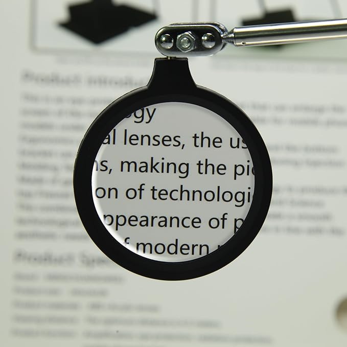 Telescopic Folding Handheld Magnifying Glass, 5X Large Rectangle Reading Magnifier for Seniors with Macular Degeneration, Newspaper, Books, Small Print, Lighted Gift for Low Visions
