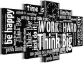 Biufo Inspirational Quotes Wall Art Canvas Picture Black White Positive Words Painting for Living Room Office Bedroom Decor (Large)