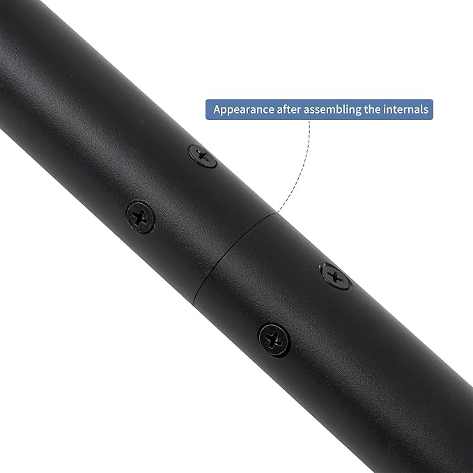 Handrails for Indoor Stairs,Deck,Slope,Modern Aluminum Handrail Set, Wall Mounted, with Zink-Alloy Brackets Aluminium Railing System,Rust Free. (Matte Black, 15 FT)