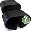 Dorm Bed Ladder Foot Support, EVA Foam Step Pad with Anti-Slip Surface, Snap-On Foot Saver for College Dorm Loft & Bunk Bed Ladders, Comfortable Ladder Accessories for Safety (Black 2pcs)