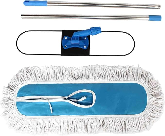 36" Commercial Dust Mop, MEIBEI Dust Floor Mop with Cotton mop Head, Dust Mop for Hardwood Floors with Long Handle, Industrial Dust Mop for Factory, Shopping Mall, Garage, Company, Hotel (36*5 inch)