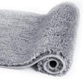 Walensee Large Bathroom Rug (24 x 48, Grey) Extra Soft and Absorbent Shaggy Bath Mat, Machine Washable Microfiber, Non Slip Luxury Floor Mat