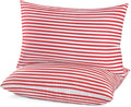EIUE Bed Pillows for Sleeping 2 Pack Queen Size，Super Soft Down Alternative Microfiber Filled Pillows,Pillows for Side and Back Sleepers,20 x 30 Inches,Red