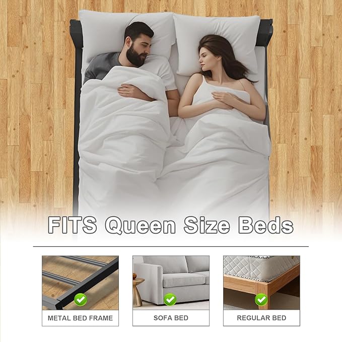 Imperius Folding Spring Box, 10MM, Bed Support Flat Noodles, Queen Size 60x80'' ﻿Light and Thin, Breathable, Noise Minimizing,Moisture Resistant Bunkieboards