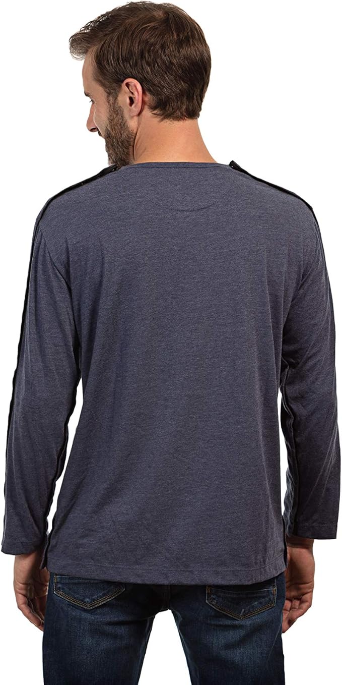 MAI We Care Post Shoulder Surgery Shirts for Men - Tear Away Recovery Apparel, Premium Chemotherapy Clothing