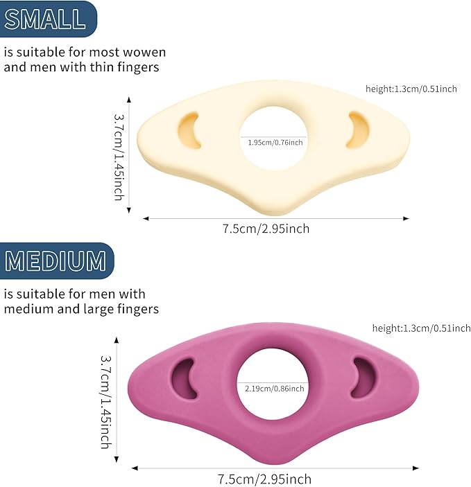 Book Page Holder, 2 Pack Breathable Silicone Thumb Page Holder for Reading, Ideal Book Reader Gifts and Reading Accessories (Small Size, Off White - Purple)