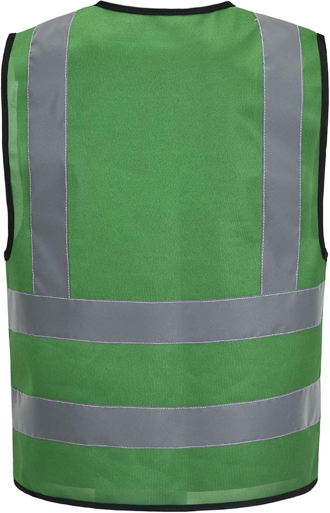 AYKRM 12 colour High visibility viz vest hi vis viz reflective work construction safety vest (XS-8XL)
