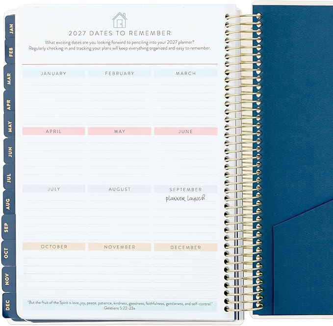 PPP Home Planner 2026 | 12-Month Weekly Calendar (Sunday Start) | Monthly Review & Seasonal Checklists | Budgeting & Savings Worksheets | Daily Bible Reading Plan | Checklists for Routines and Goals