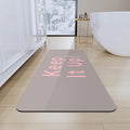 Bath Mat, Bathroom Mat Rugs Super Absorbent Shower Mats Non Slip Quick Dry Thin Rubber Mats for Bathroom Floor Fit Under Door, Shower Rug for Bathtub, Shower, Beige