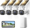 2.5K Solar Camera Outdoor Wireless, 4MP Home Security Camera System, Battery Powered Security Camera,PIR Human Detection, 2-Way Audio, Night Vision, IP65 Waterproof, Cloud/SD Storage 0 Monthly Fee