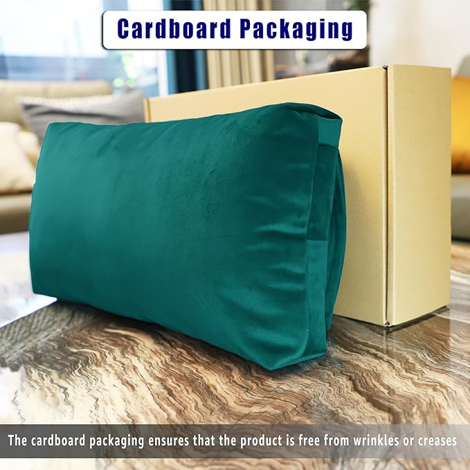 Velvet Recliner Head Pillow with Non-Slip Base - Adjustable Neck Support for Pain Relief in Home, Office and Travel (Teal)