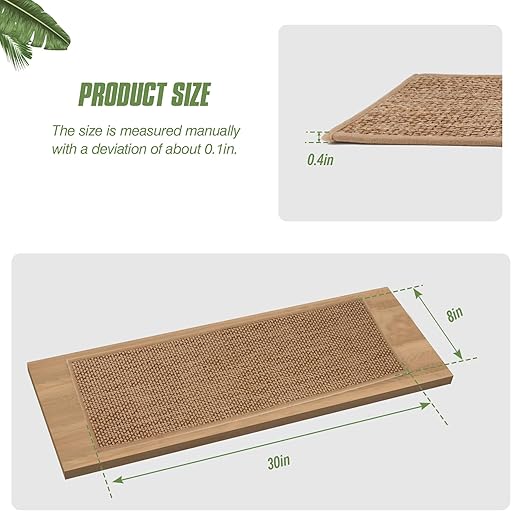 Linen Stair Treads for Wooden Steps, 15 Pack 8" X 30" Carpet Stair Runners Non Slip Indoor, Peel and Stick Stair Treads for Kids Elders and Pets, Beige