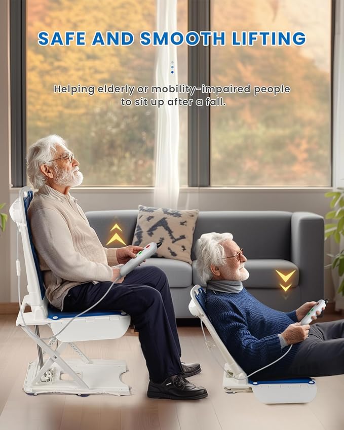 Electric Lift Chair, IP68 Waterproof Bath Lift Chair for Tub, Floor Chair Lift Assist Devices for Seniors & Disabled, FLYCITY Elderly Assistance Products, Raises Up to 20" | Support Up to 300 LBS