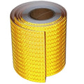 Yellow Reflective Tape Outdoor Waterproof 8 inch High Visibility Hazard Conspicuity Safety Industrial Marking Tape (66 feet)