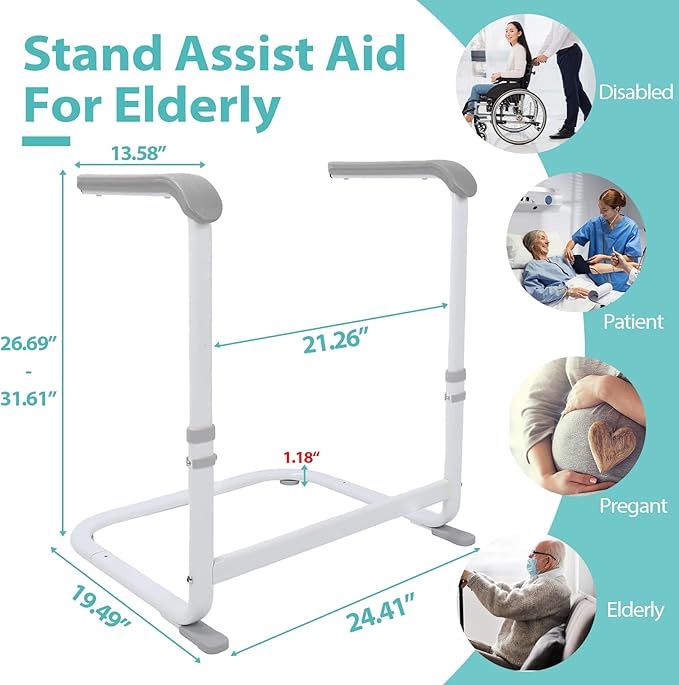 Adjustable Couch Stand Assist, Sit to Stand Lift for Elderly, Chair Lift Assist Devices for Seniors, Handicap Accessories for Daily Living, Standing Aids for Disabled and Elderly(Gray)