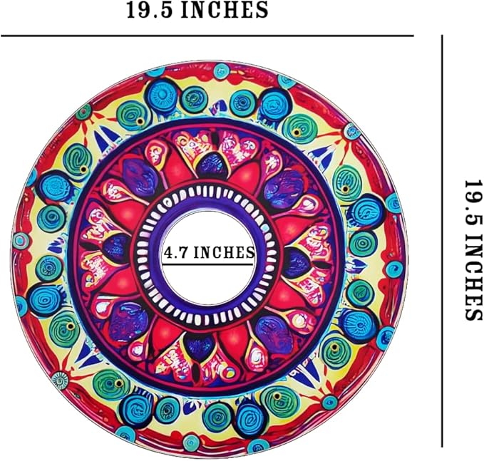 Designer Cover for Wheelchair Wheels, Enhances Aesthetics, Easy Install/Remove, Lightweight, New Matt Finish (Rangoli Design)
