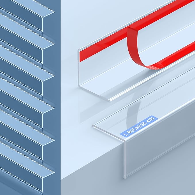6PCS Clear Self-Adhesive Wall Corner Protectors，Corner Guards & Edge Protector for Wall Door Frame Cabinet Baseboard & Door, Table, Stair (35.4" X 1.18")