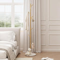 Gold Coat Rack Freestanding, Metal Coat Tree with Marble Base, Coat Rack Stand with 8 Hooks, Entryway Coat Stand for Hanging Clothes, Hats, Bags
