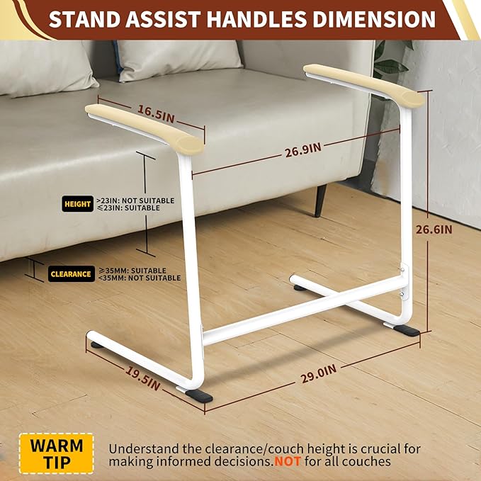 Large Size Chair Couch Stand Assist, Chair Couch Lift Assist for Elderly sit to Stand, Standing aids & Supports Assist Devices(29.0" W*26.6" H)