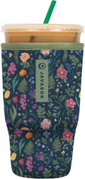 Sok It JavaSok Iced Coffee & Cold Soda Insulated Neoprene Cup Sleeve (Spring Noir, Large: 30-32oz)