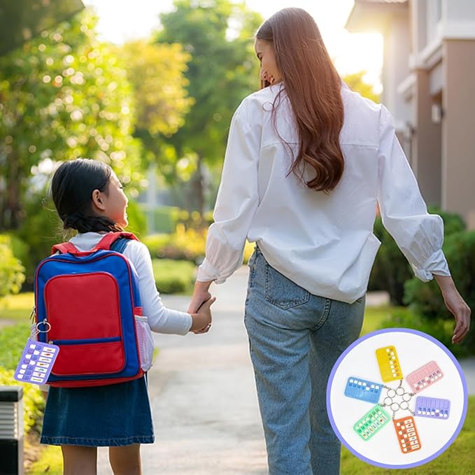 6 Pcs Reminder Board for The Elderly, ADHD Tools for Kids Portable Visual Schedule for Kids School Bag Pendant Detachable Daily Task Planning Pad with 18pcs List Cards Stickers for Kids